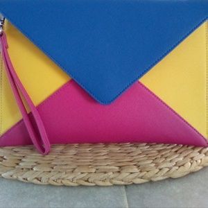 Multicolored clutch purse